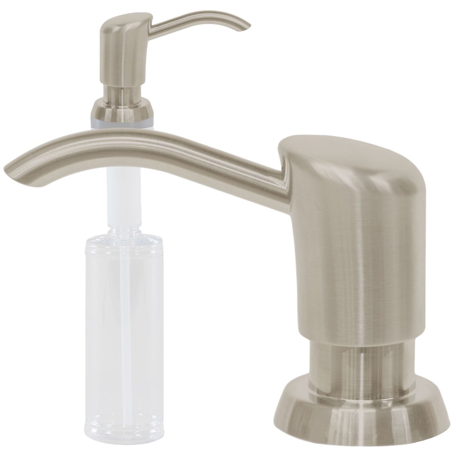 Kitchen Sink Liquid Soap Dispenser Lotion Pump Countertop Arc, Stainless