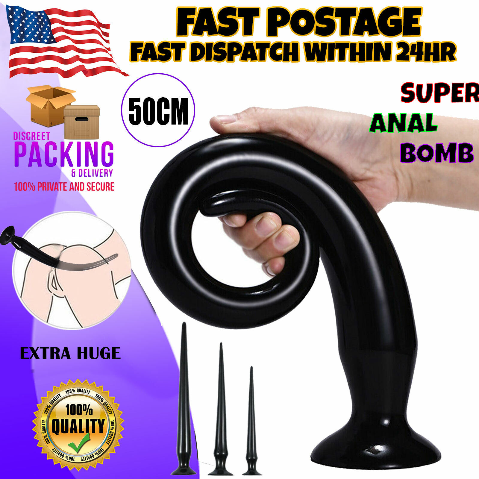 Super Long Dildo-male-prostate-massager-anal-butt-plug-use Lubricant Extra Big