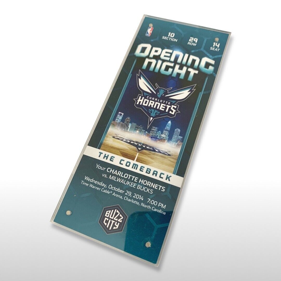 2014 Charlotte Hornets Souvenir Opening Night Ticket The Comeback